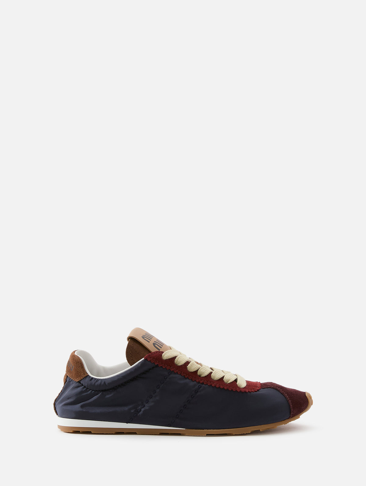 Plume Sneaker,MIU MIU,BLU BORDEAUX,Image 1