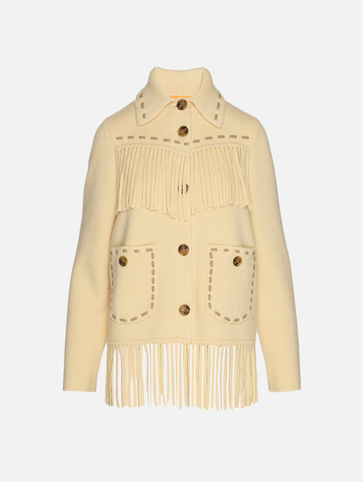Western Fringe Jacket,GUEST IN RESIDENCE,BUTTER,Image 1