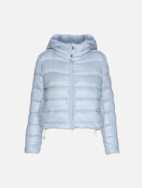 Shiny Nylon Bomber Coat,HERNO,SKY BLUE,Image 1