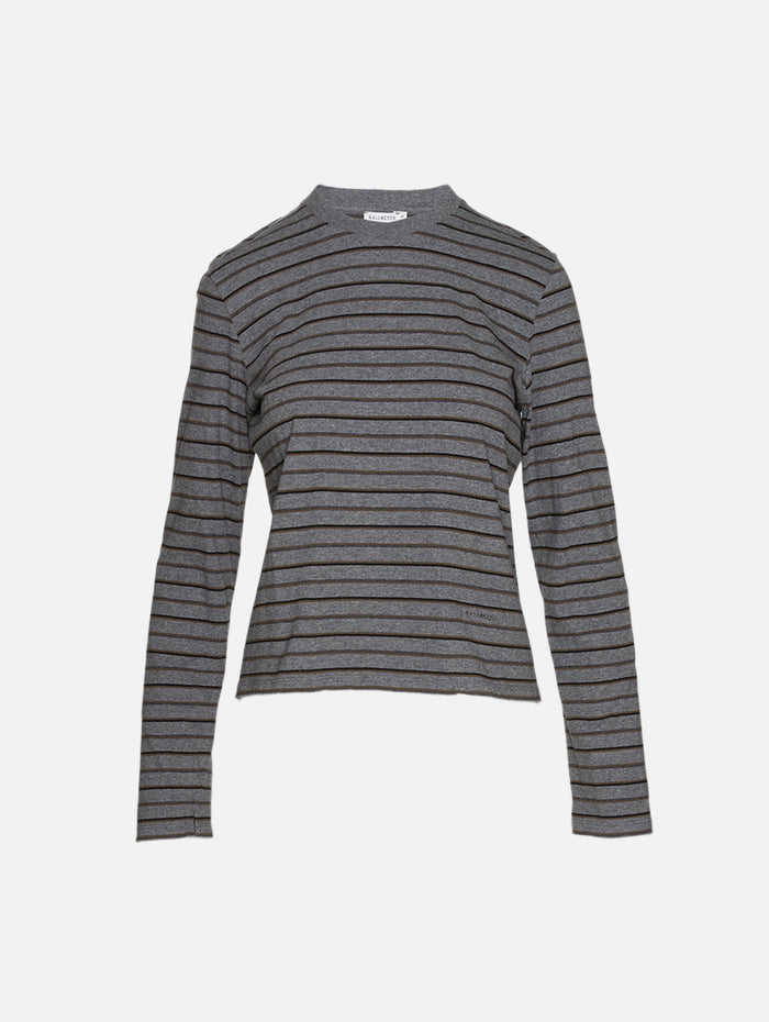 Wynn Long Sleeve Tee,KALLMEYER,CHARCOAL STRIPE,Image 1