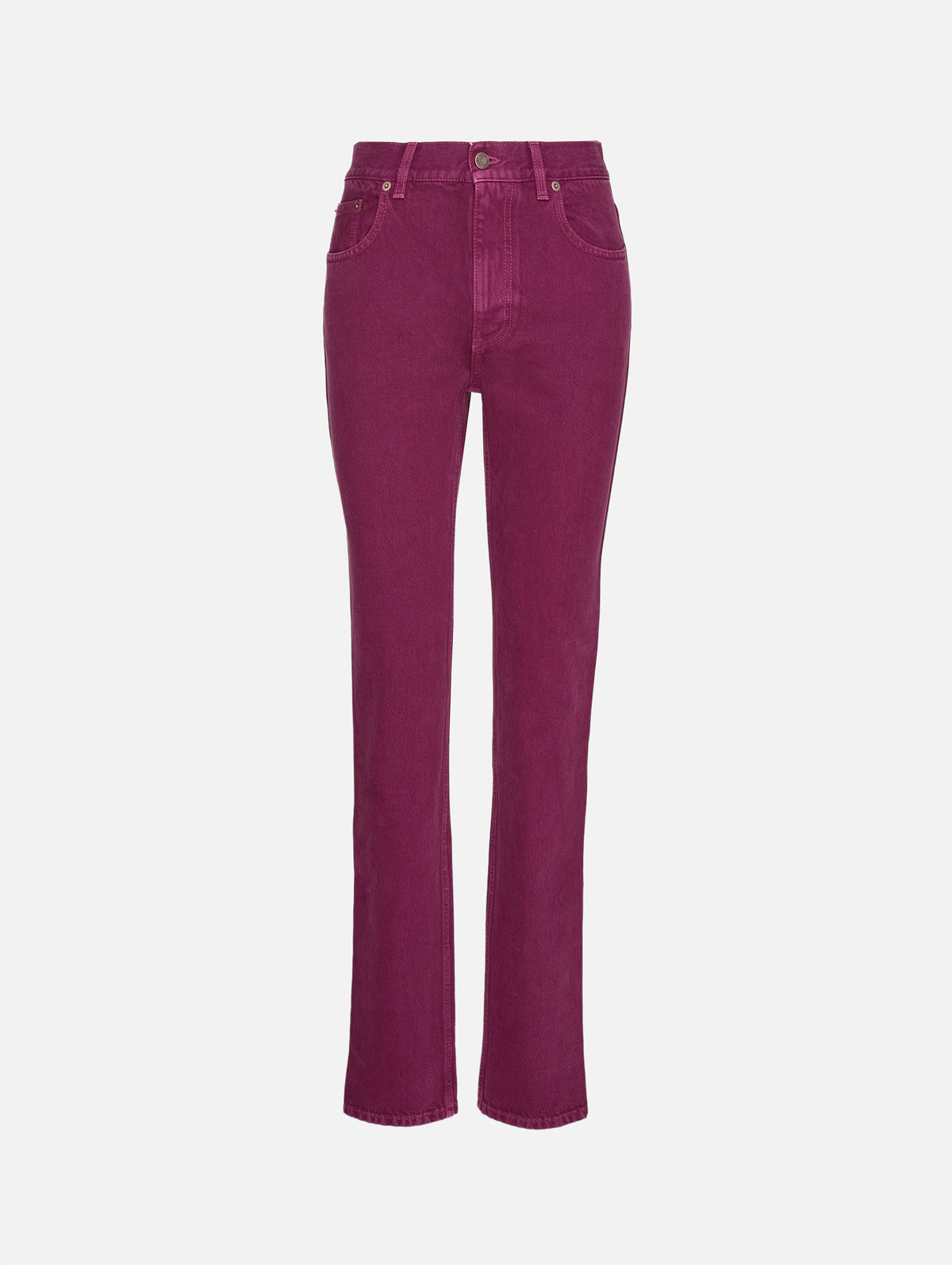 Denim Trouser Pant,CHLOÉ,MAGENTA,Image 1