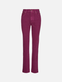 Denim Trouser Pant,CHLOÉ,MAGENTA,Image 1