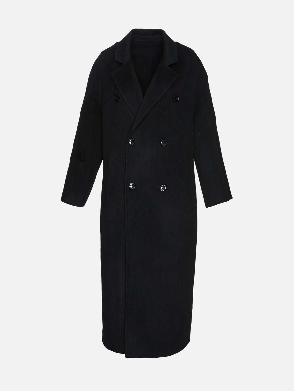 Irvin Double Breasted Coat,LOULOU DE SAISON,BLACK,Image 2