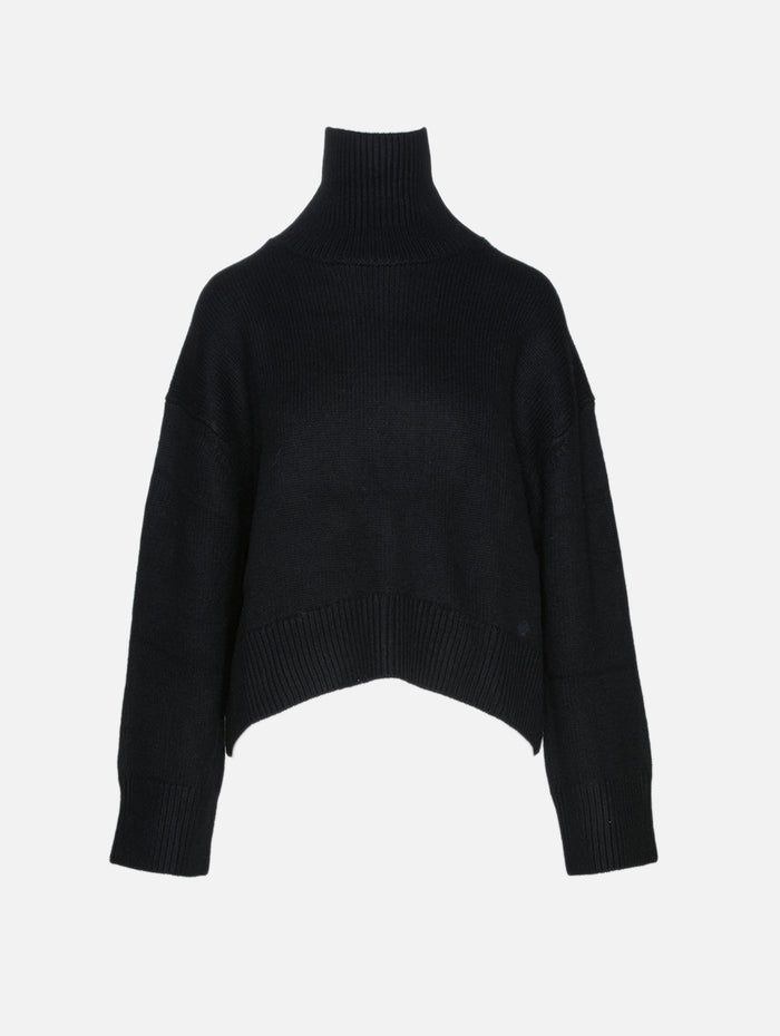 Jonah Turtleneck Sweater,LOULOU DE SAISON,BLACK,Image 1