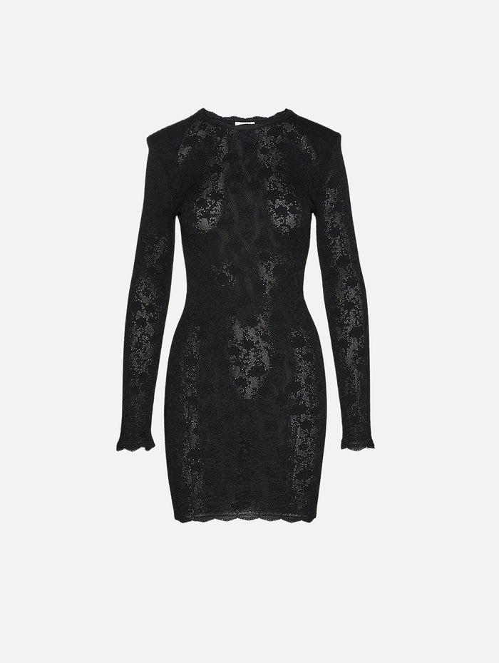 Mini Knit Dress,SAINT LAURENT,BLACK,Image 1