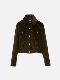 Corduroy Jacket,LOEWE,BROWN,Image 2
