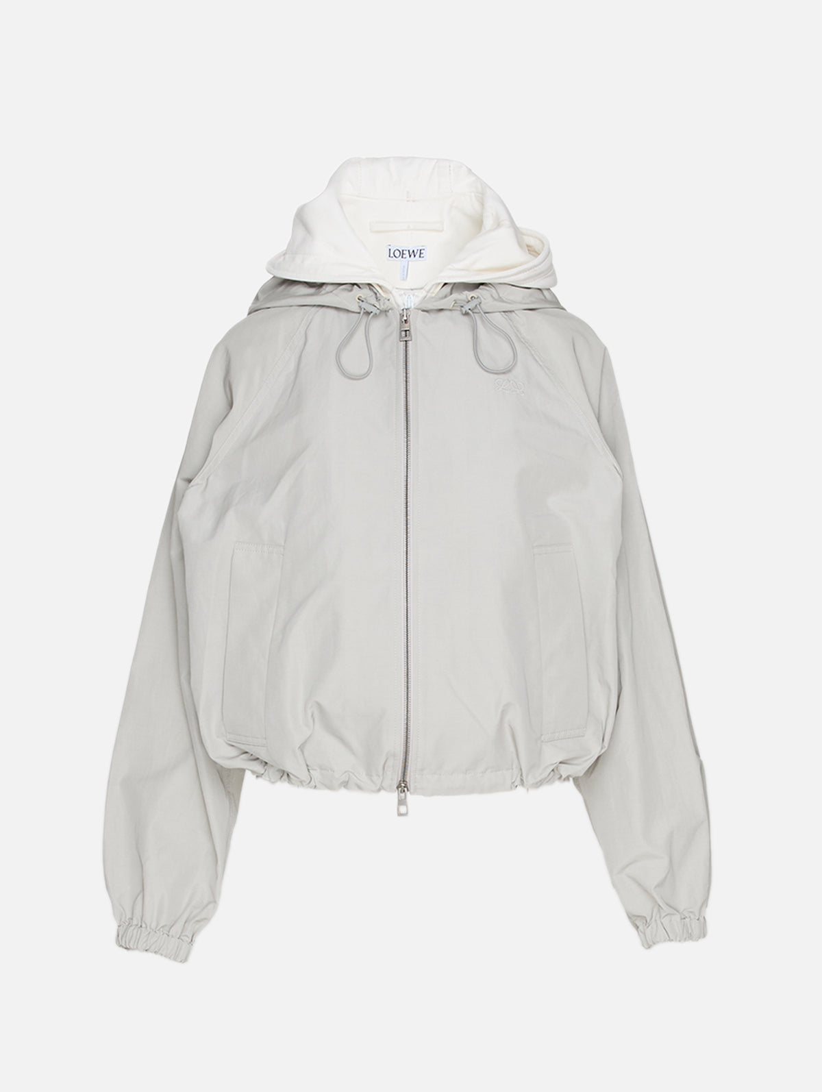 Hooded Jacket,LOEWE,LIGHT GREY,Image 2