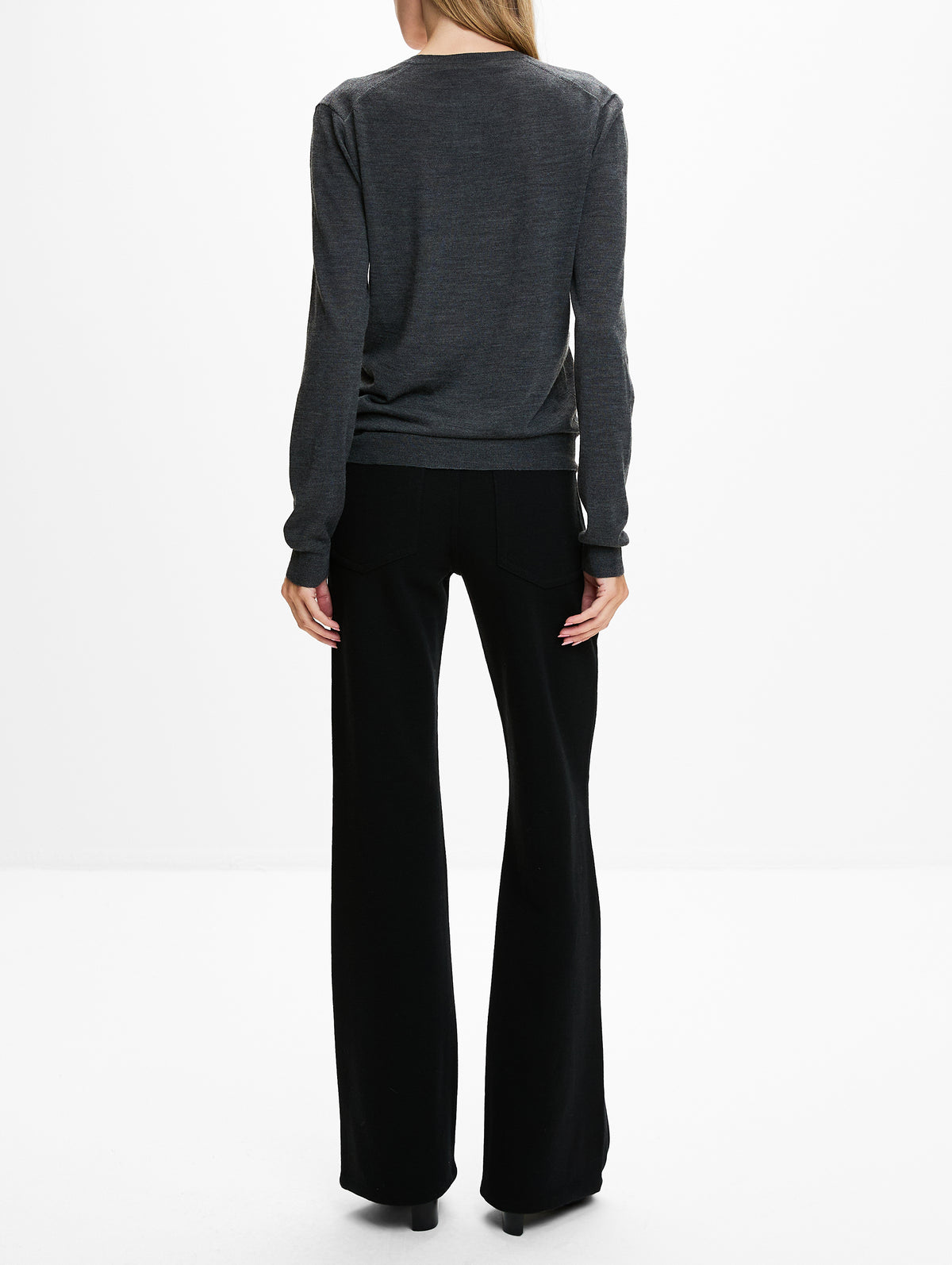 V Neck Sweater,6397,GRAPHITE,Image 3