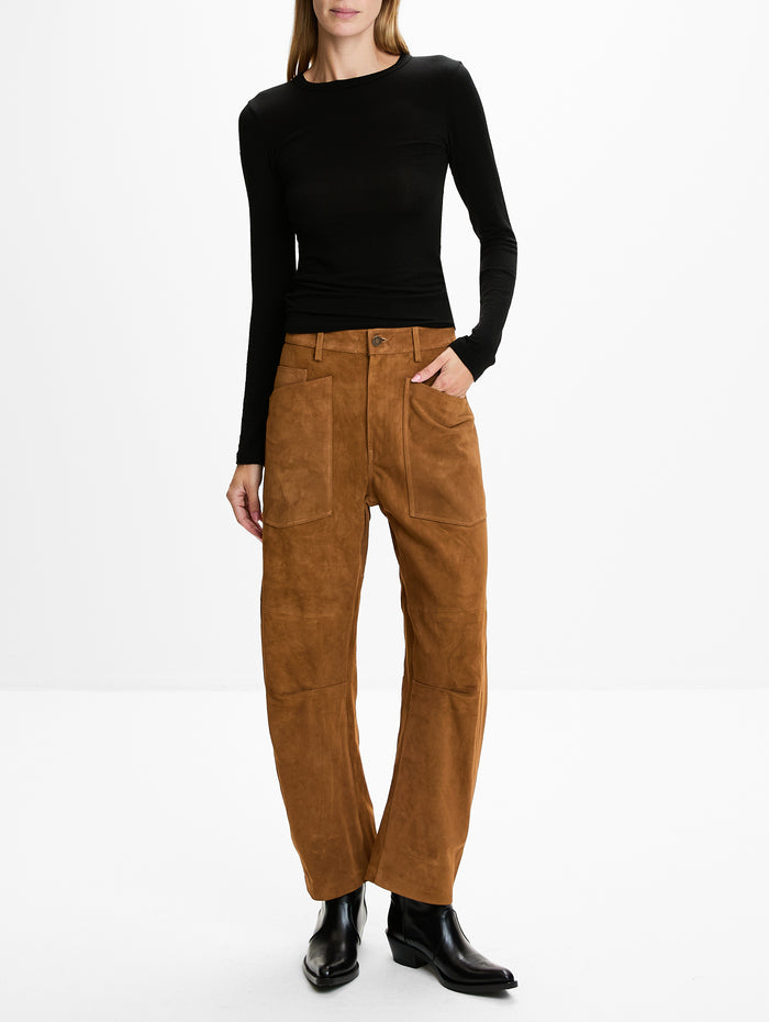 Shon Suede Pant,NILI LOTAN,MARTORA,Image 1