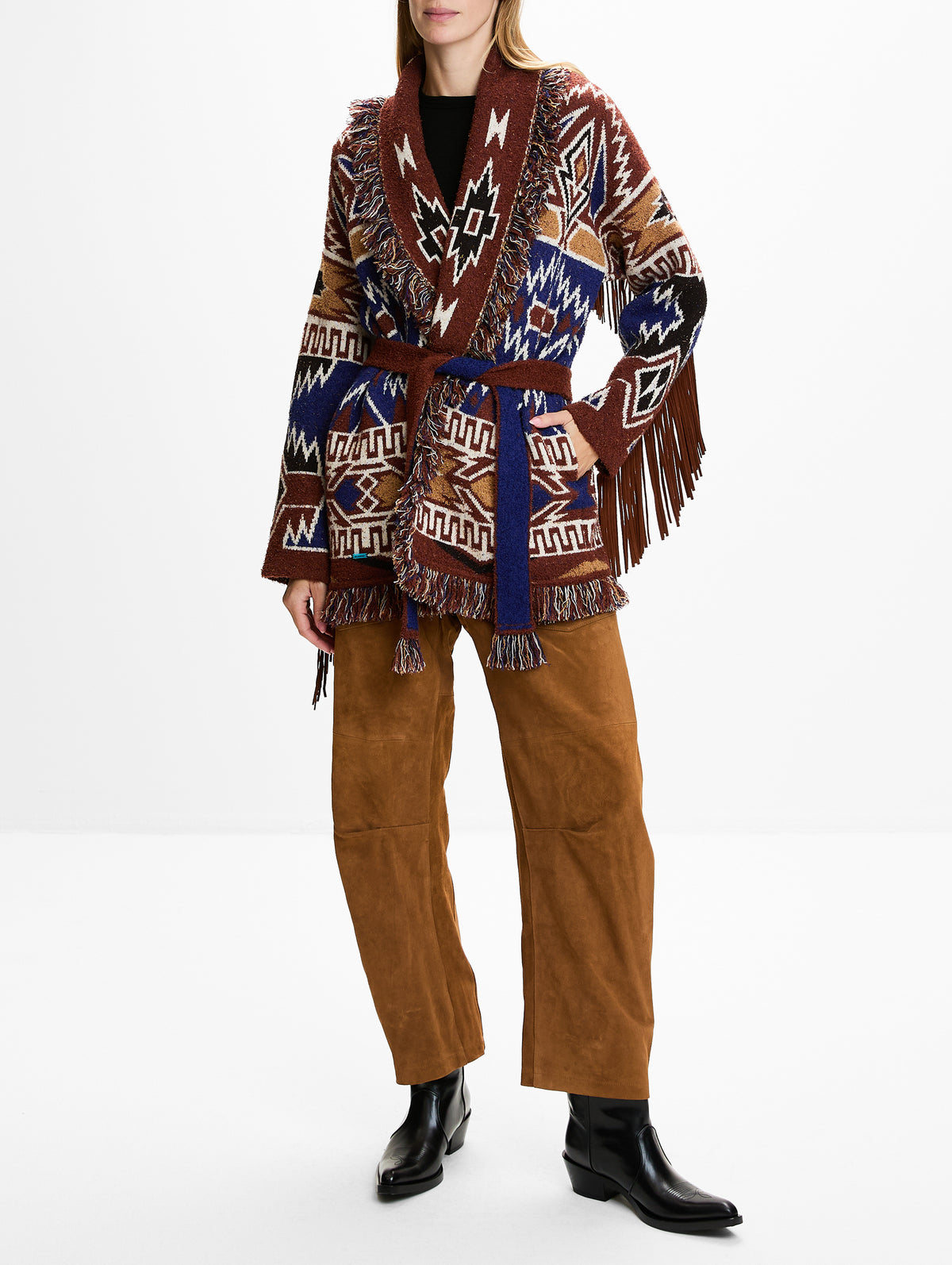 The Amazing Jorney Cardigan,ALANUI,NIGHT BLUE TABACCO,Image 2