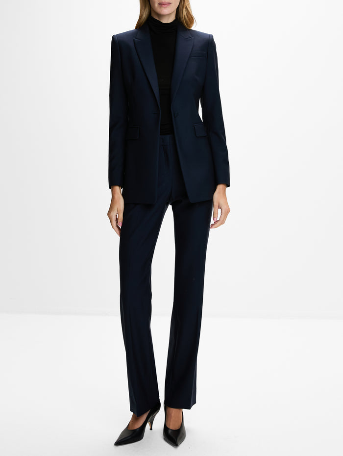Single Button Jacket,ANOTHER TOMORROW,NAVY,Image 1
