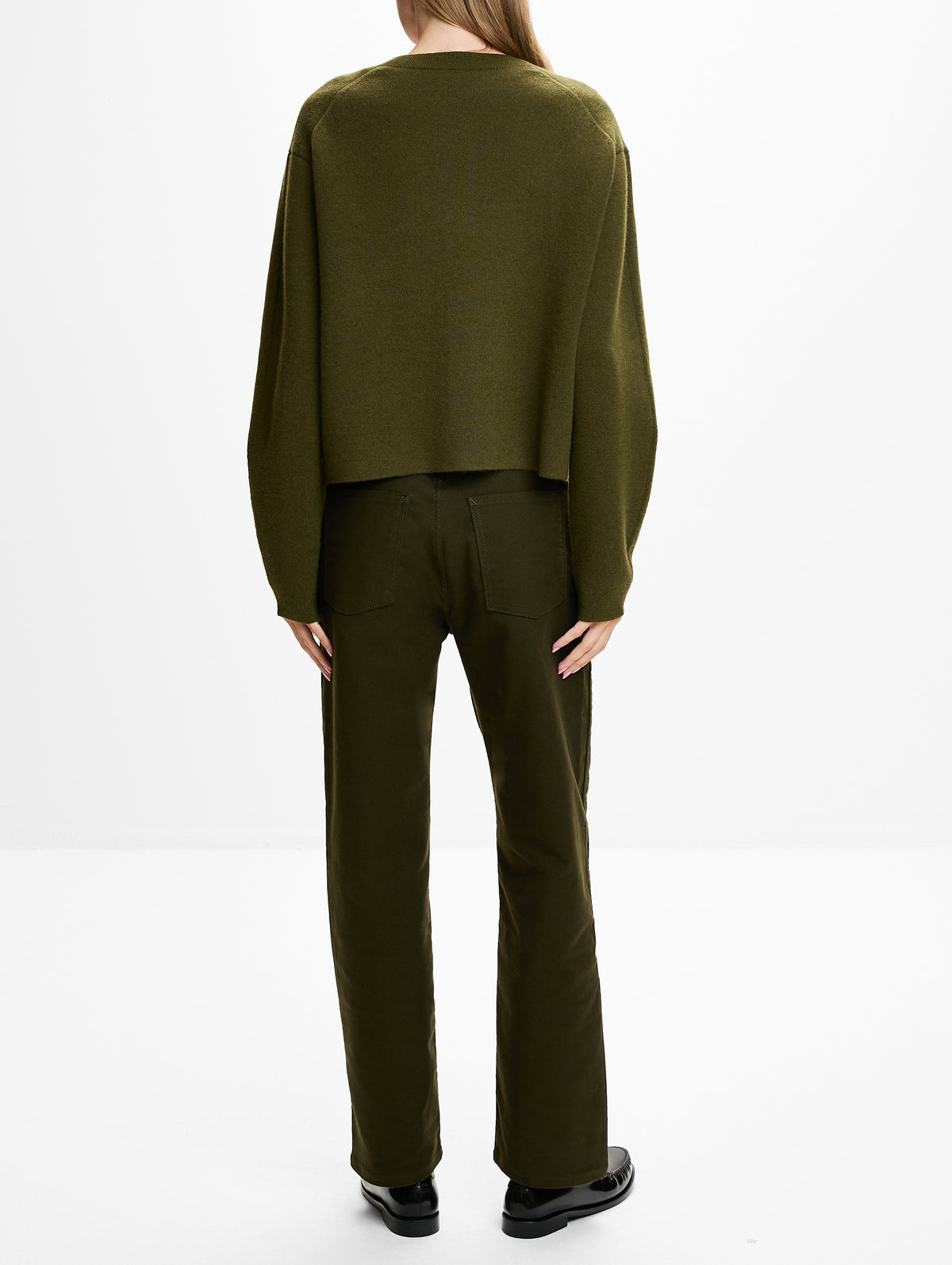 Classic Cardigan,B SIDES,OLIVE,Image 3