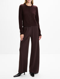 Pia Button Cardigan,ELYSEWALKER LABEL,CHOCOLATE PLUM,Image 2