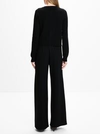 Pia Button Cardigan,ELYSEWALKER LABEL,BLACK,Image 3