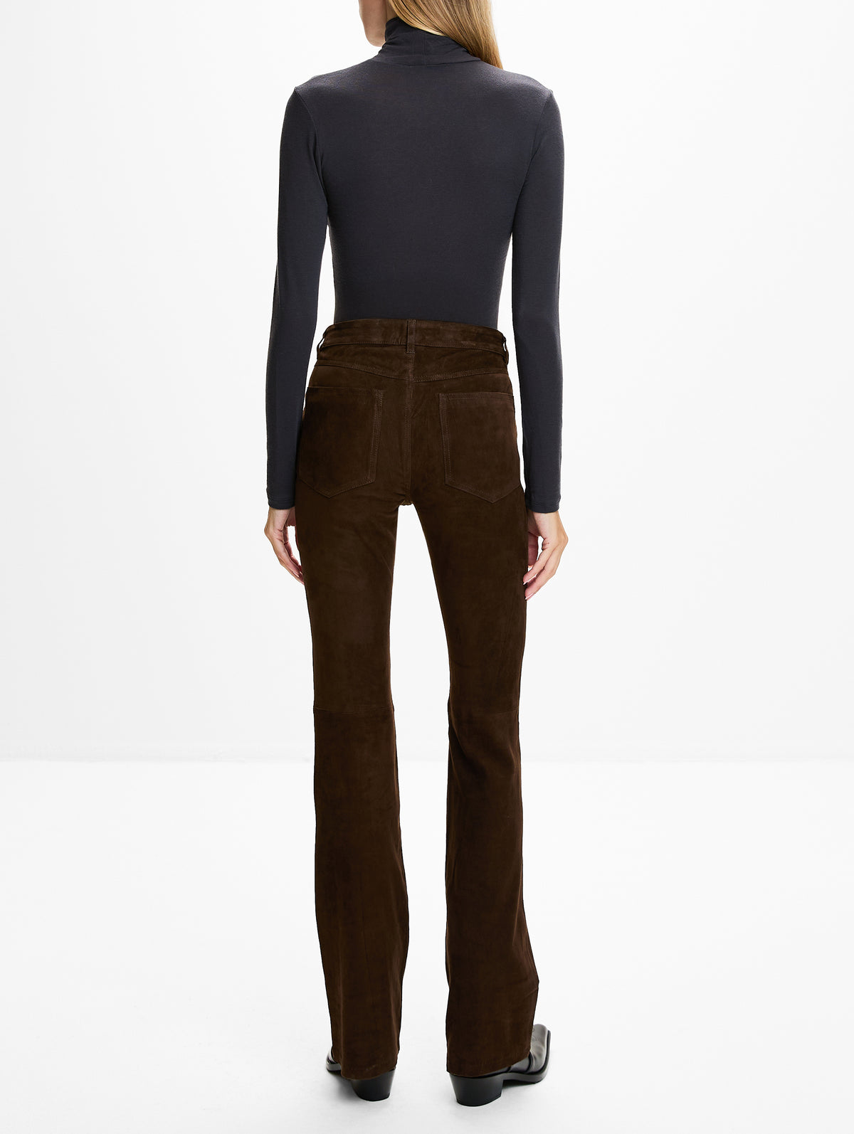 Jade Long Sleeve Turtleneck,ELYSEWALKER LABEL,CHARCOAL,Image 3