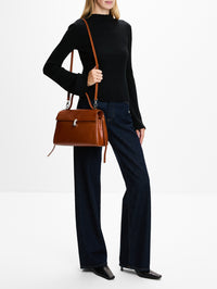 Symmetry Top Handle Bag,SAVETTE,COGNAC,Image 2