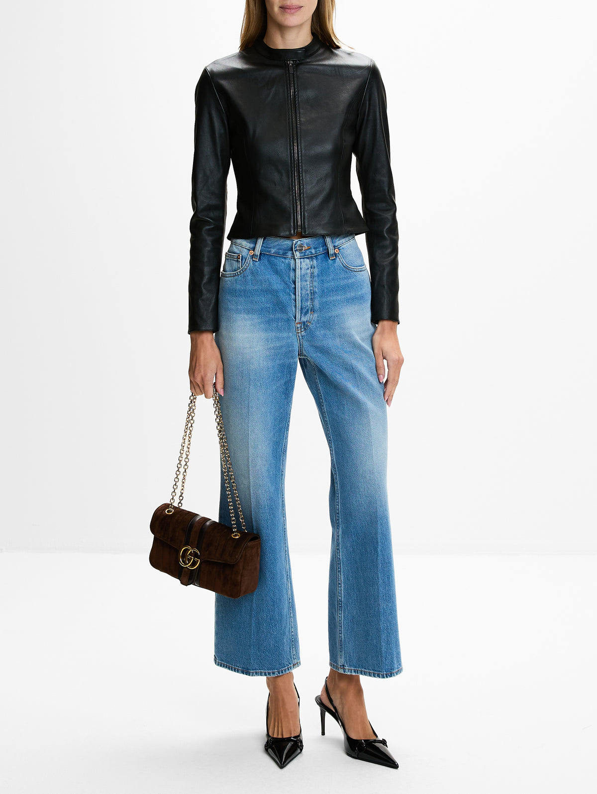 Smooth Stretch Jacket,GUCCI,BLACK,Image 2