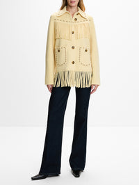 Western Fringe Jacket,GUEST IN RESIDENCE,BUTTER,Image 2