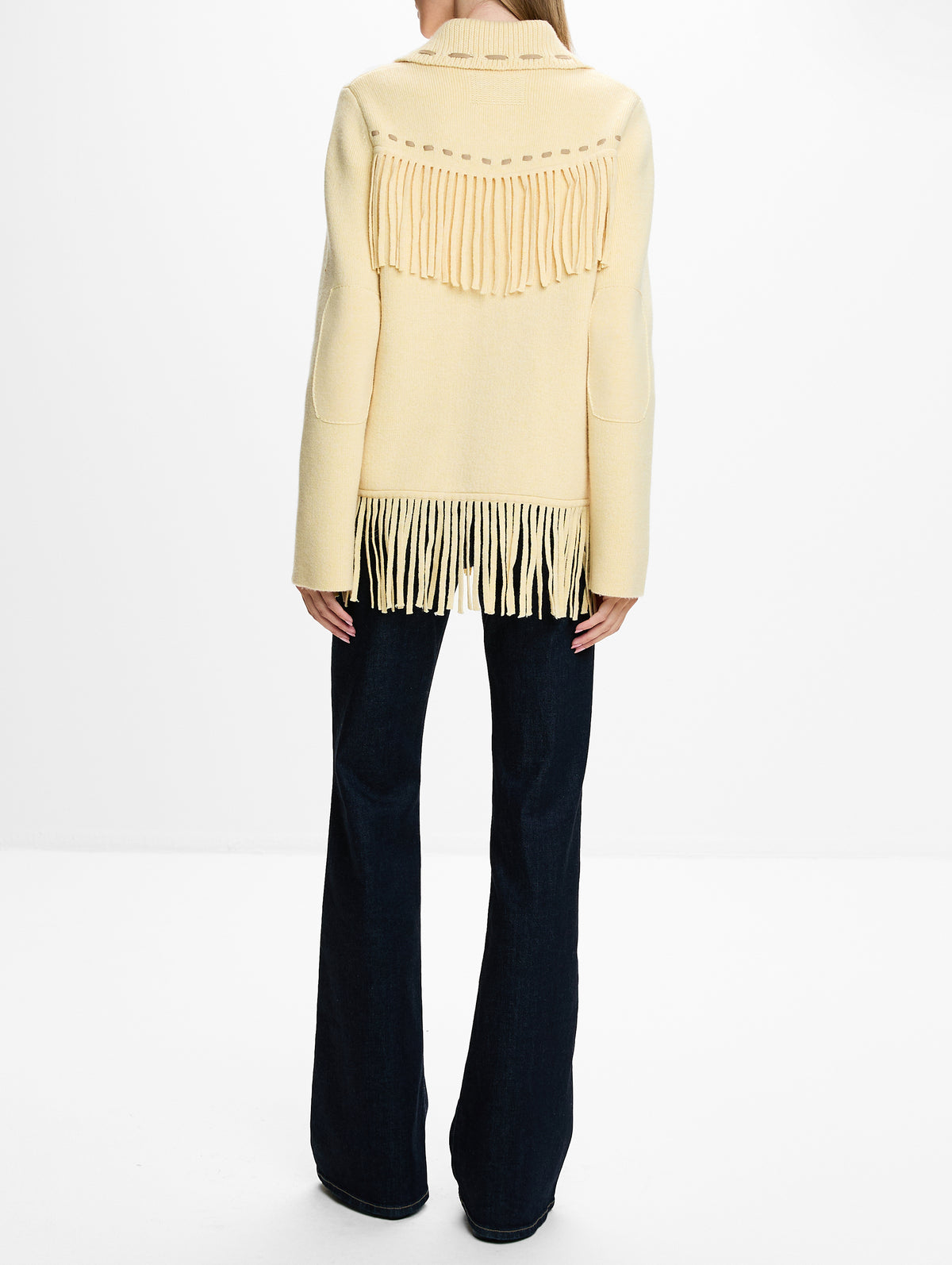 Western Fringe Jacket,GUEST IN RESIDENCE,BUTTER,Image 3