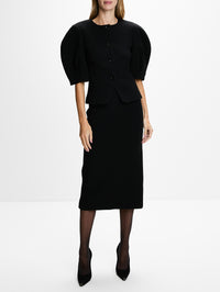 Jersey Skirt,MAX MARA,BLACK,Image 2