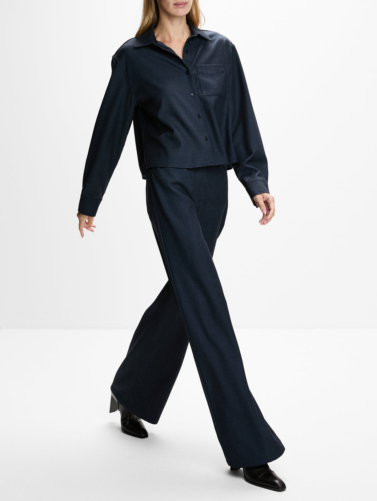 Bootcut Pant,ORIANE 1986,DARK NAVY,Image 3
