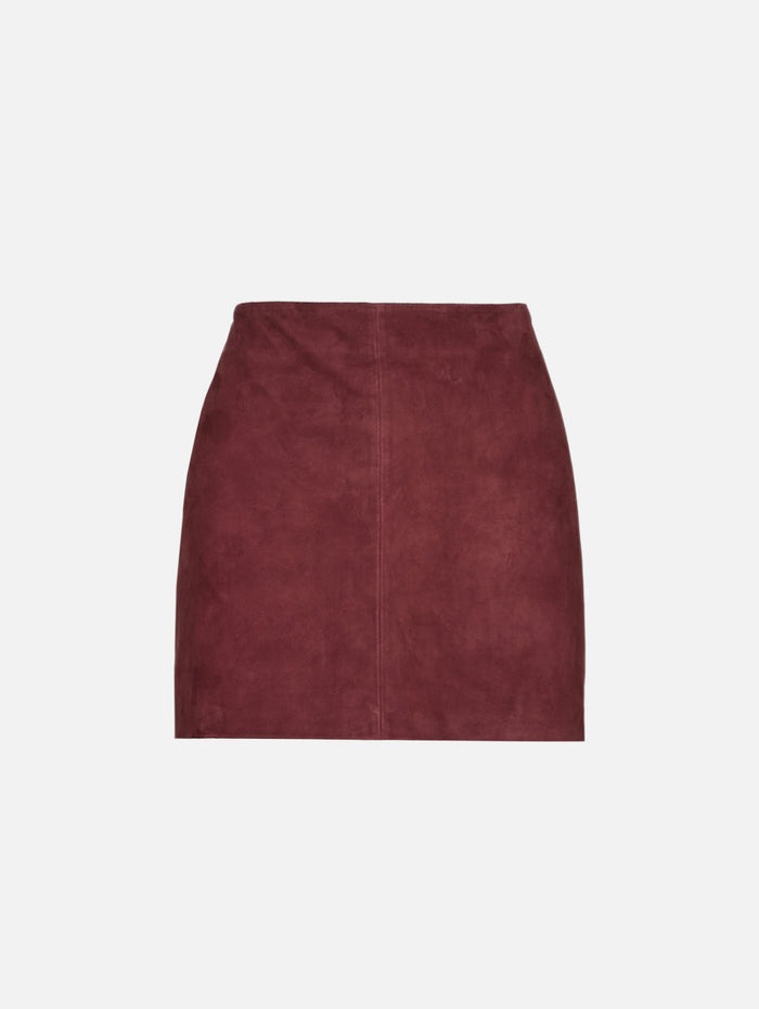 Melody Suede Skirt,ARMA,MAHOGANY,Image 1