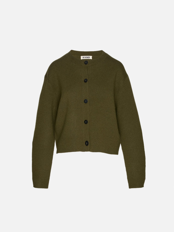 Classic Cardigan,B SIDES,OLIVE,Image 1