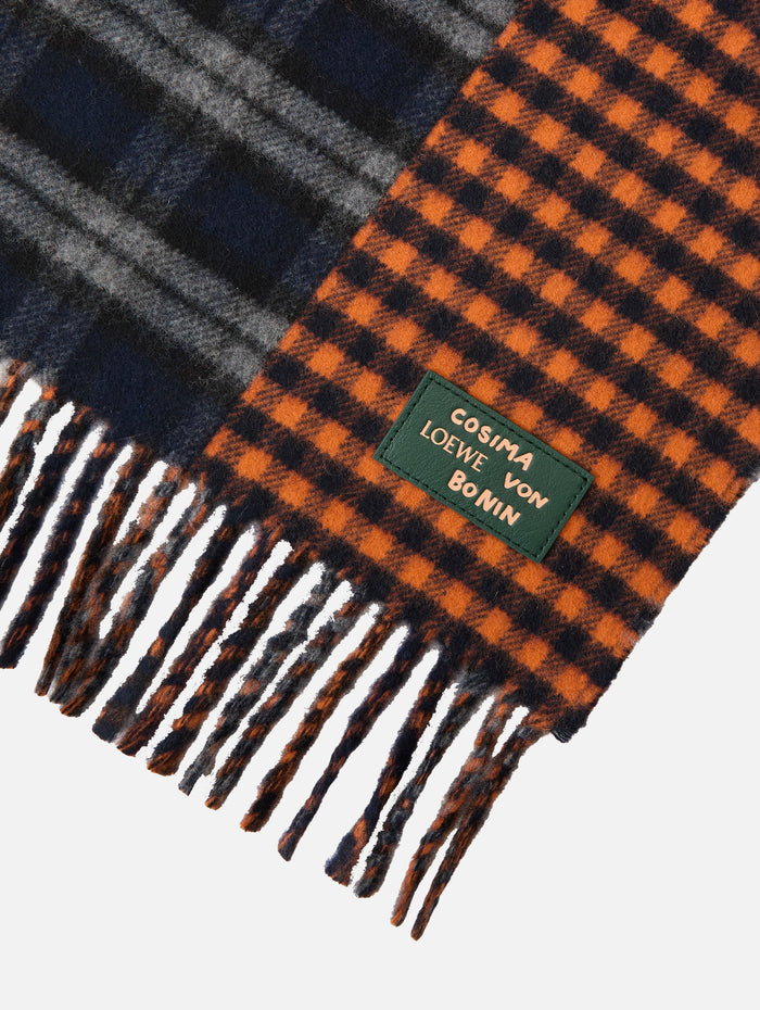 Scarf,LOEWE,NAVY BLUE,Image 1
