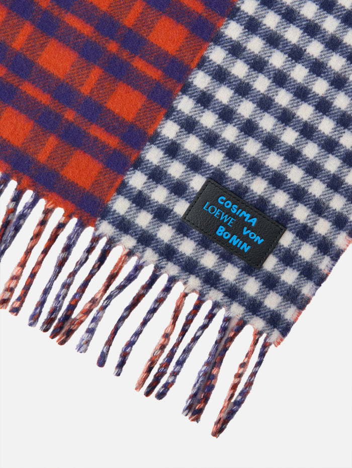 Scarf,LOEWE,RED/BLUE,Image 1
