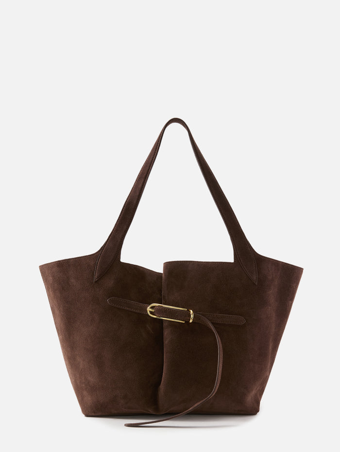 Belted Tote,LIFFNER,DARK BROWN GOLD,Image 1