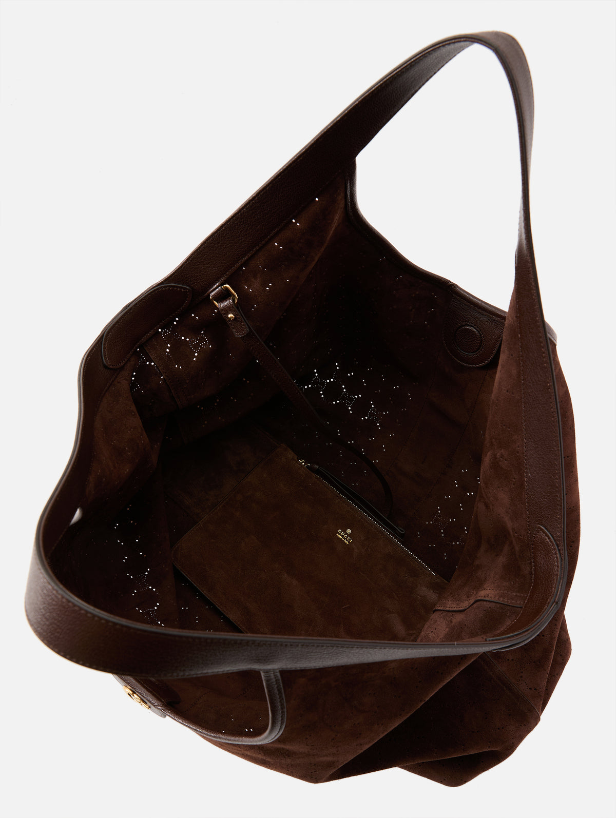 Giglio Tote Bag,GUCCI,DARK BROWN,Image 3