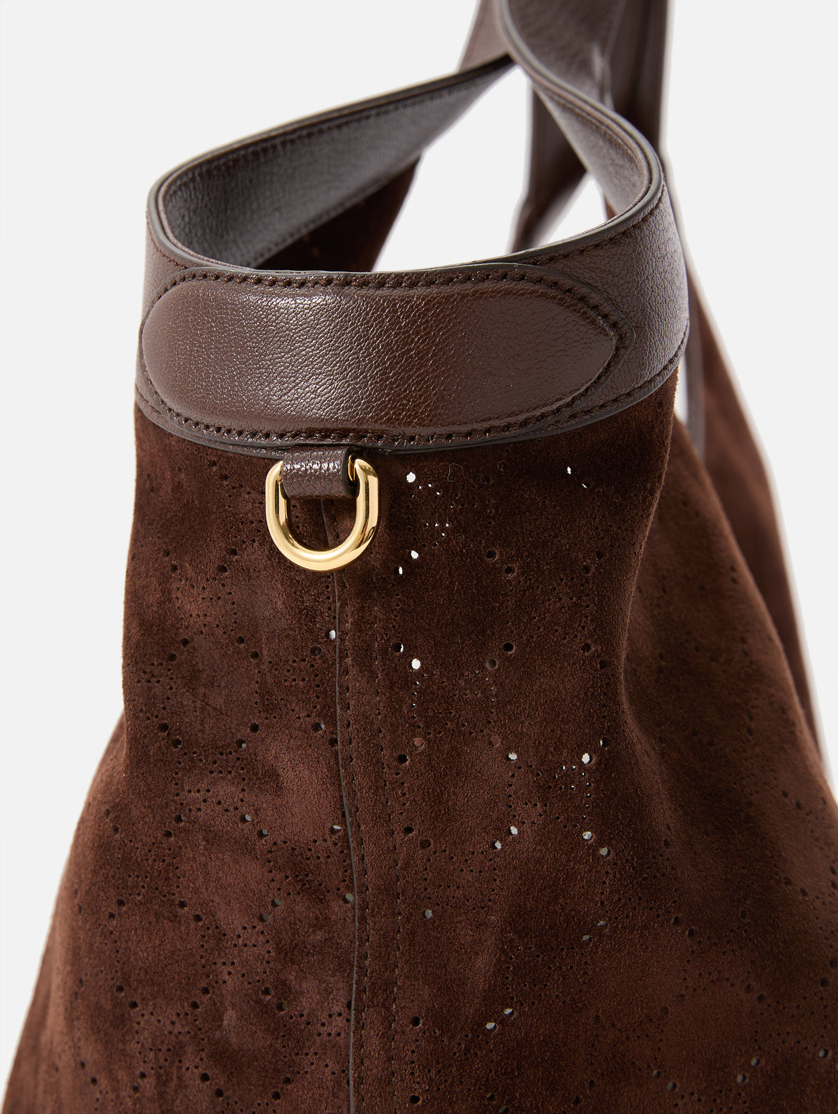 Giglio Tote Bag,GUCCI,DARK BROWN,Image 4