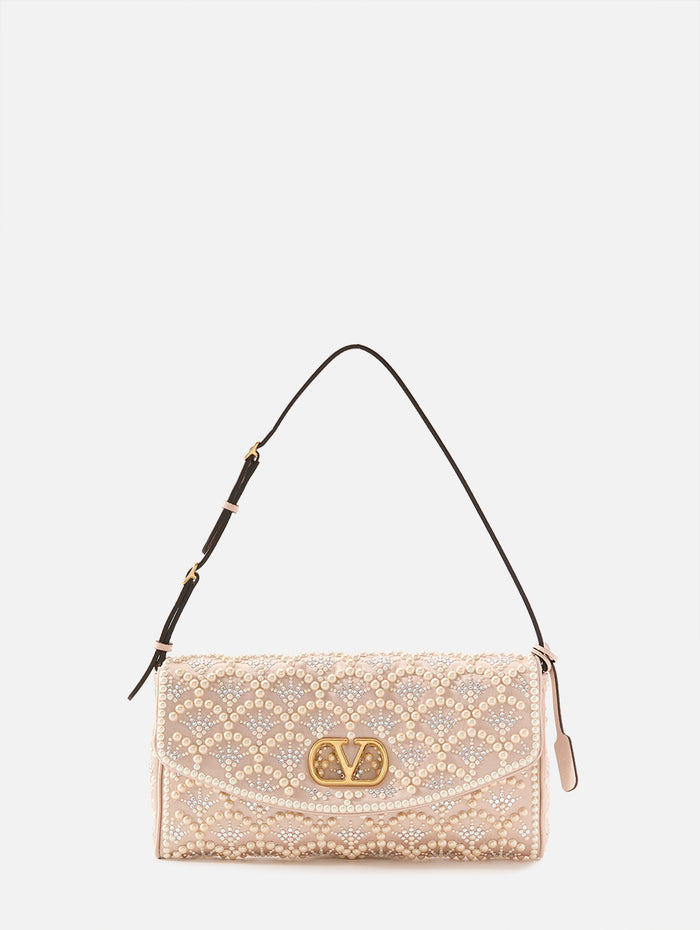 Devain Shoulder Bag,VALENTINO GARAVANI,CREAM CRYSTAL,Image 1