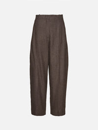 High Waist Trouser,TOTÉME,TAUPE MELANGE,Image 2