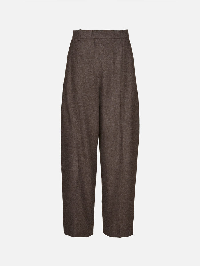 High Waist Trouser,TOTÉME,TAUPE MELANGE,Image 1
