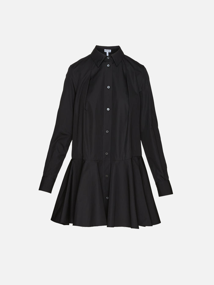 Shirt Dress,LOEWE,BLACK,Image 1