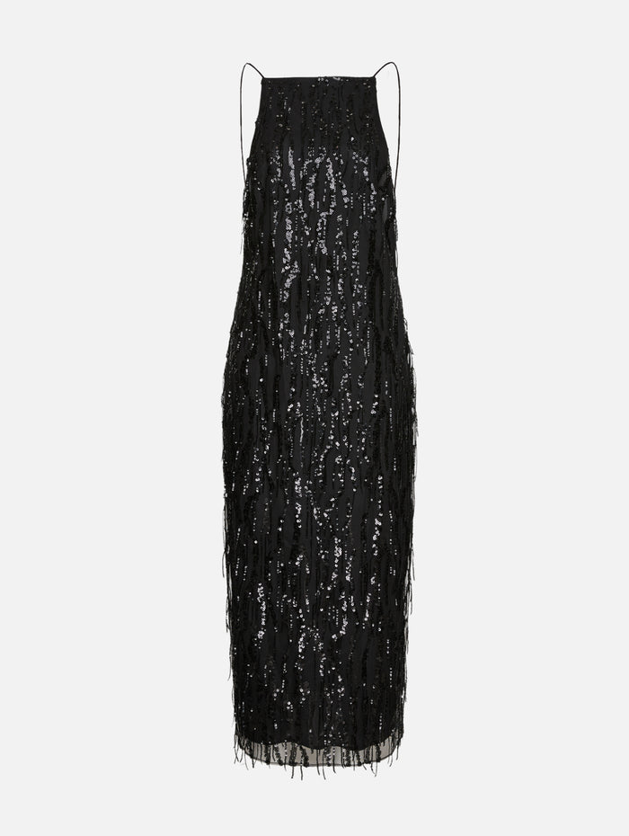 Tasmin Sequin Dress,ROAME,BLACK,Image 1