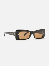 3 Dots Square Sunglasses,CELINE EYEWEAR,SHINY BLACK,Image 2