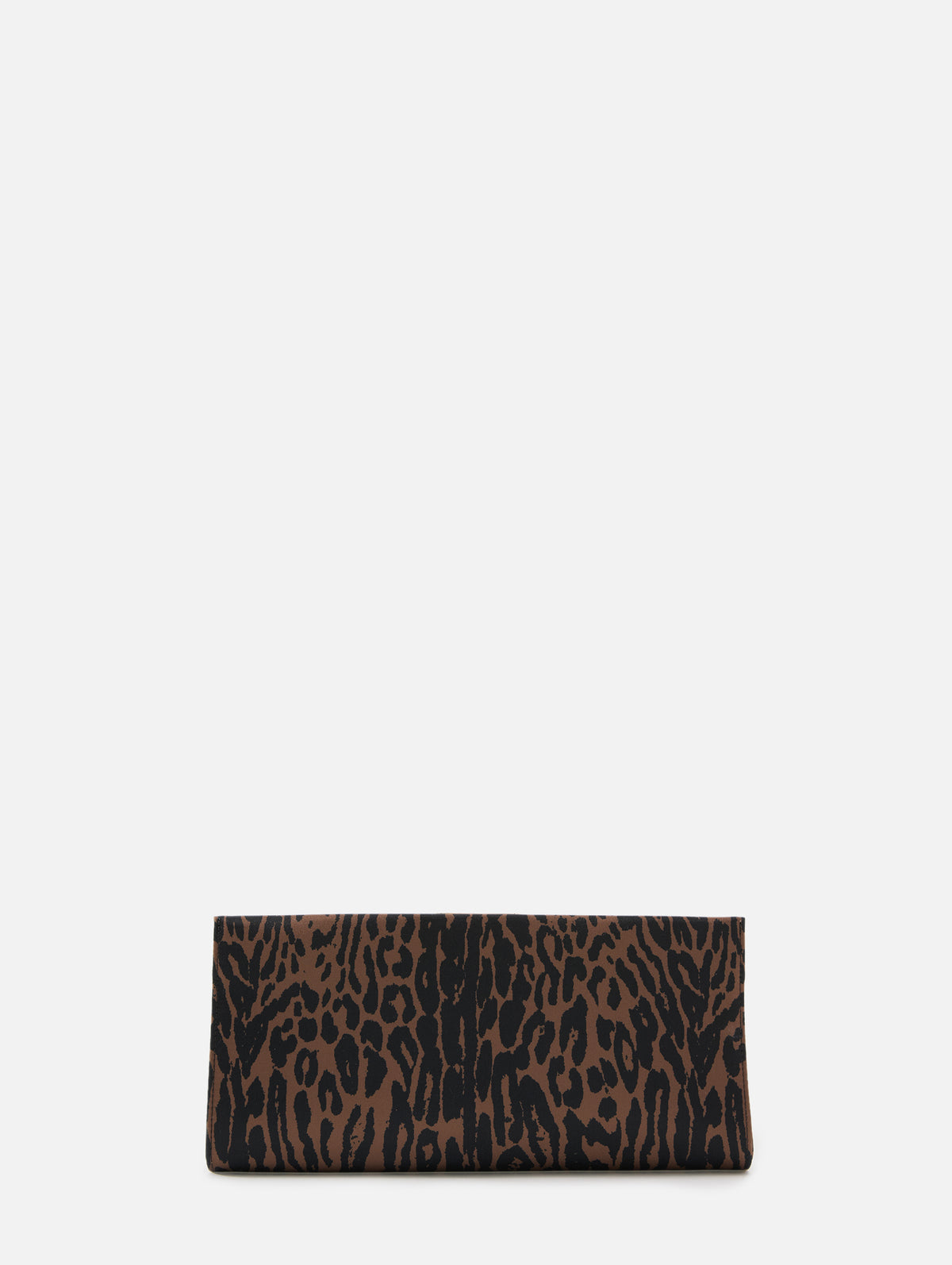 Pats Leopard Satin Clutch,CAROLINA HERRERA,BROWN BLACK,Image 2