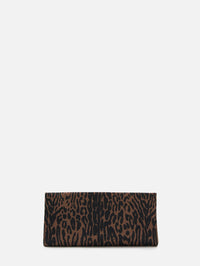 Pats Leopard Satin Clutch,CAROLINA HERRERA,BROWN BLACK,Image 2