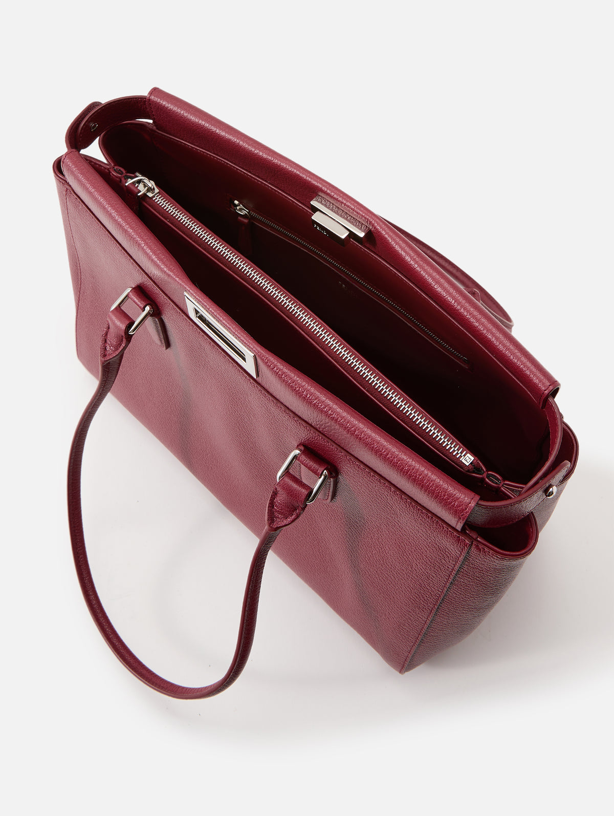 Peekaboo Tote Bag,FENDI,ROSSO SCURO,Image 3