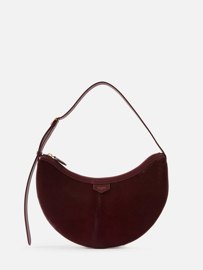 Lune Haircalf Bag,ALAIA,ROUGE GRENADA,Image 1