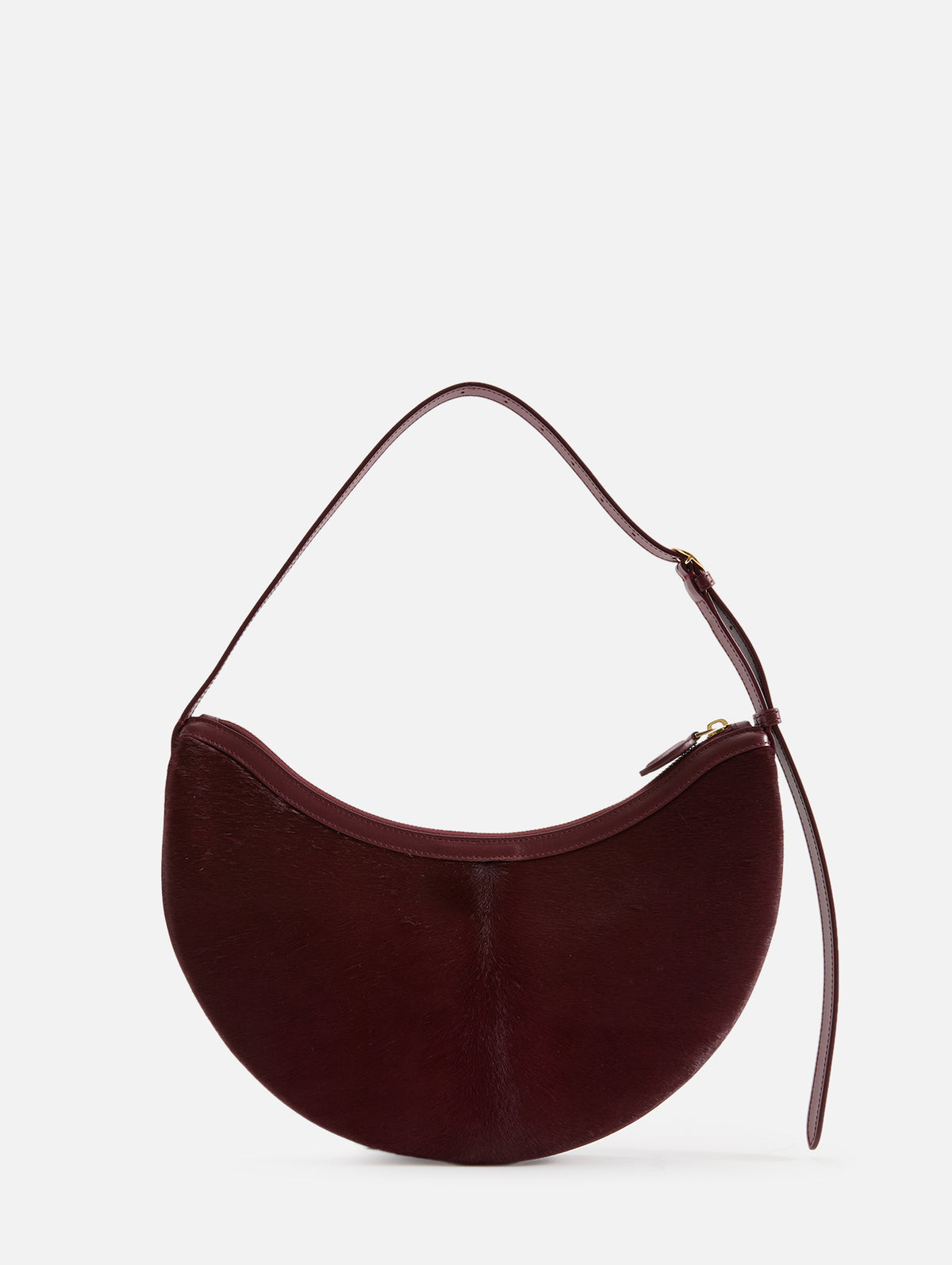 Lune Haircalf Bag,ALAIA,ROUGE GRENADA,Image 2