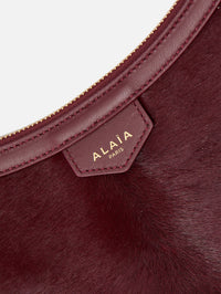 Lune Haircalf Bag,ALAIA,ROUGE GRENADA,Image 3