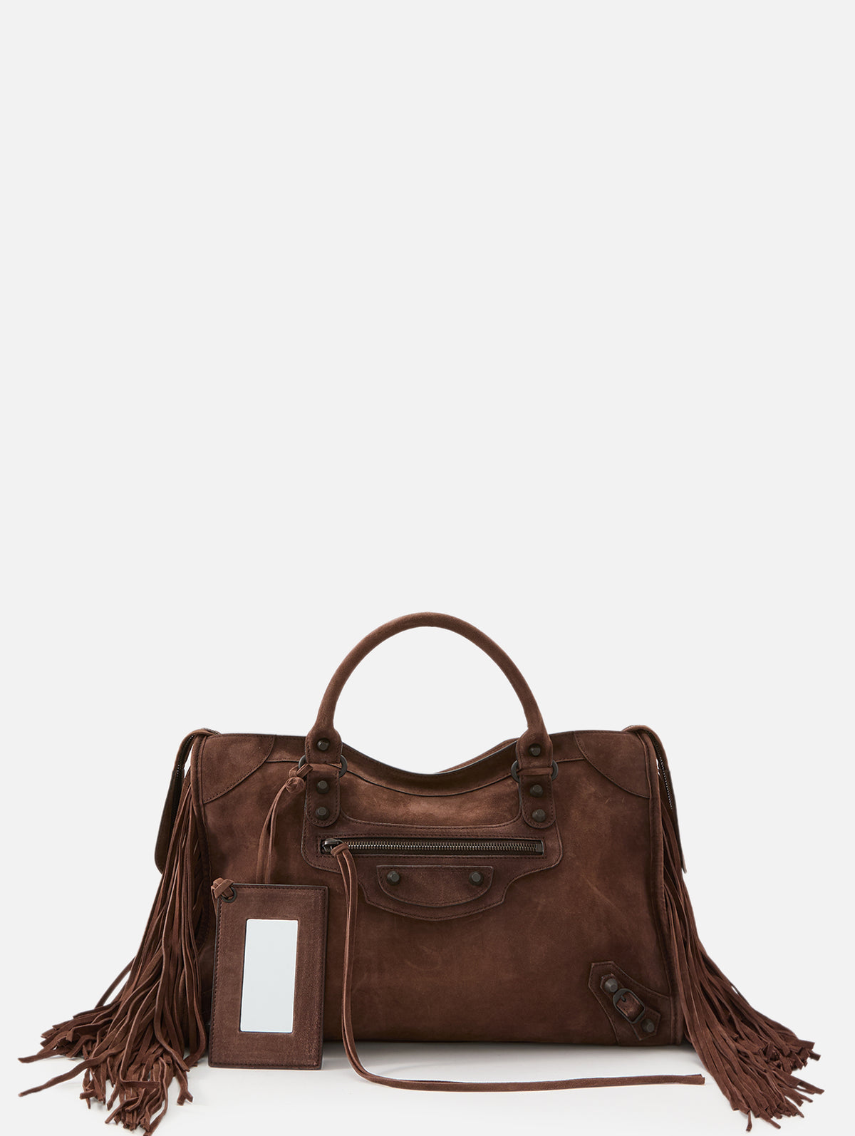 Fringe Le City Bag,BALENCIAGA,LIGHT ESPRESSO,Image 1