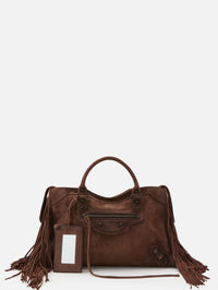 Fringe Le City Bag,BALENCIAGA,LIGHT ESPRESSO,Image 1