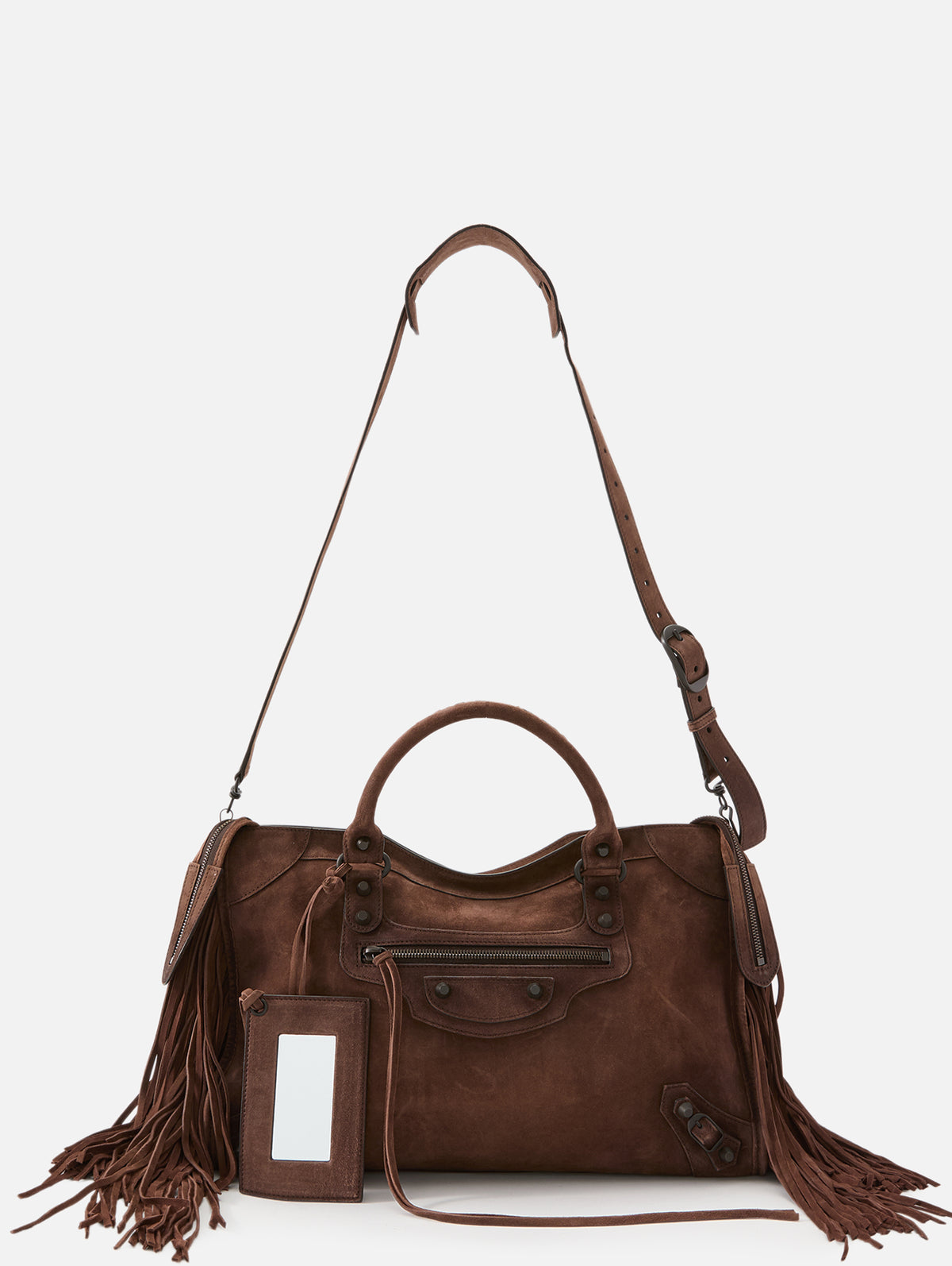 Fringe Le City Bag,BALENCIAGA,LIGHT ESPRESSO,Image 3