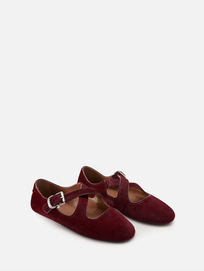 Criss Cross Flat,ALAIA,CERISE,Image 2