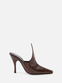 Court Mule,ALAIA,DARK BROWN,Image 1
