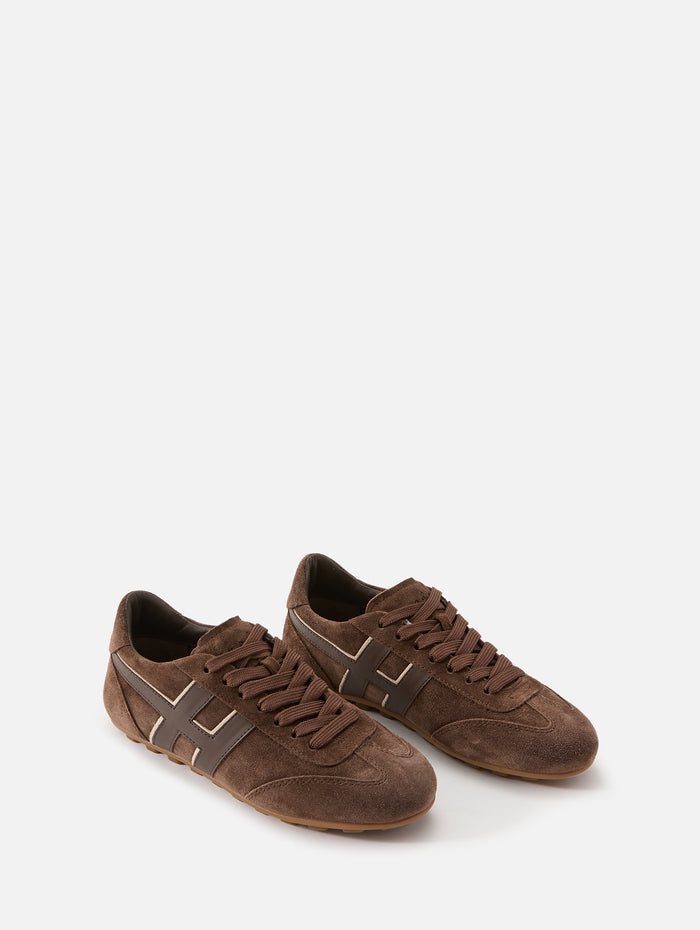 Allacciato Low Sneaker,HOGAN,BROWN,Image 1